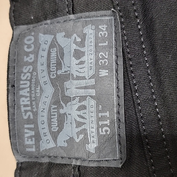 Levi's 511 Size 32x34 Black Slim Jeans, Excellent Like New Condition - Picture 7 of 15